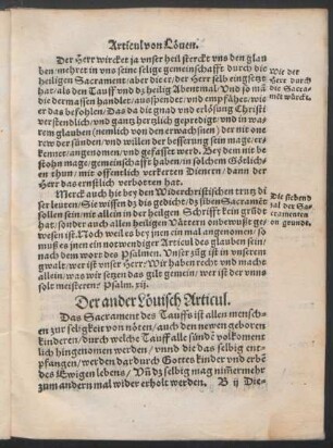 Der ander Lövisch Articul.