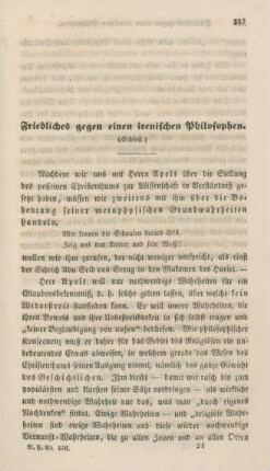 357-373 Friedliches gegen einen irenischen Philosophen : Schluss