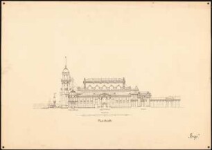 Kurhaus, Wiesbaden: Seitenansicht 1:200