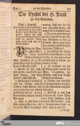 Die Epistel des H. Pauli zu den Ephesern.