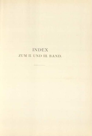 Index zum II. und III. Band