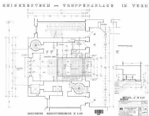 Stuttgart Hbf: Reisezentrum Treppenanlage im Turm Empfangsgeb. Turm