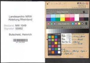 Entnazifizierung Heinrich Butscheid , geb. 09.05.1897 (Gastwirt)