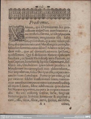Prodromus.