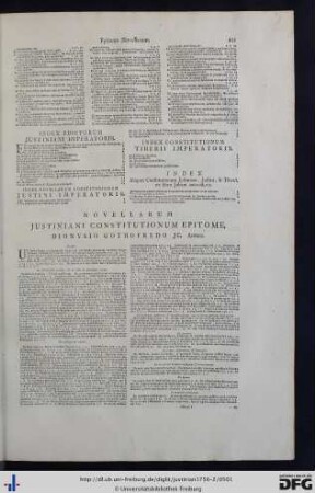 Novellarum Justiniani Constitutionum Epitome, Dionysio Gothofredo JC. Autore.