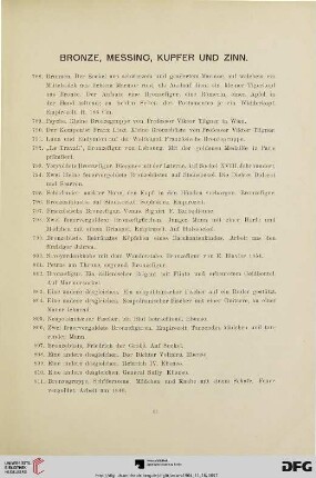 Bronze, Messing, Kupfer und Zinn (Nr. 788-931)