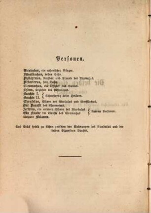 Lustspiele, 13. Die beiden Bachis