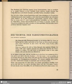 Die Technik der Farbenphotographie