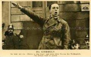 Postkarte aus der Mappe "Dr. Goebbels spricht"