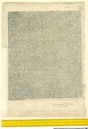 Bulla indulgentiarum "Pastoris aeterni." Rom, 1479.10.07.