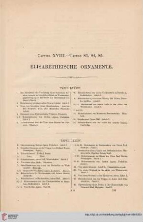 Capitel XVIII: Elisabethische Ornamente