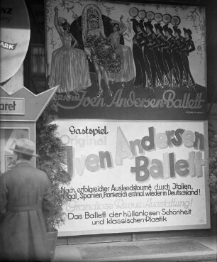 Werbetafel für ein Ballett
