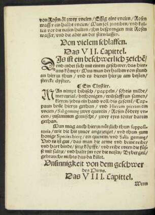 Von vielem schlaffen. Das VII. Capittel.