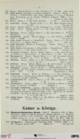 Kaiser u. Könige (Nr. 255-665)