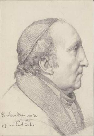 Bildnis Schadow, Gottfried (1764-1850), Bildhauer, Graphiker