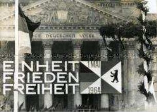 Kundgebung zum 1.Mai 1964 auf dem Platz der Republik vor dem Berliner Reichstag