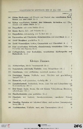 Kleines Zimmer (Nr. 551-569)