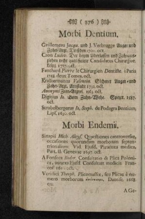 Morbi Dentium.