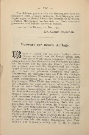 Vorwort zur neuen Auflage.