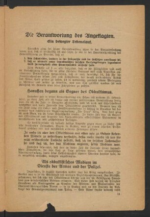 Die Verantwortung des Angeklagten
