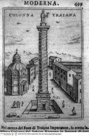 Ritratto di Roma moderna., Seite 499: Die Trajanssäule vor der Kirche Ss. Nome di Maria