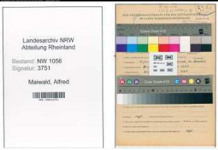 Entnazifizierung Alfred Maiwald , geb. 16.01.1910 (Mechaniker)