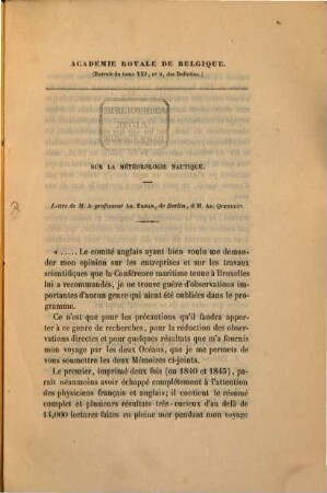 Sur la météorologie nautique