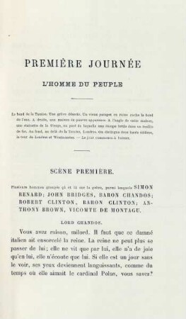 Première journée. L'homme du peuple