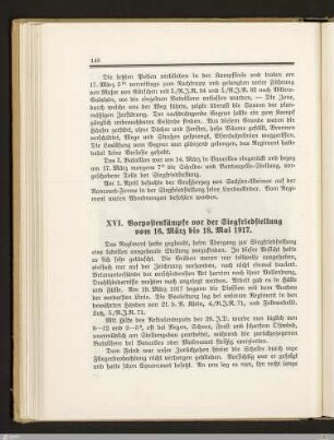 XVI. Vorpostenkämpfe vor der Siegfriedstellung ...