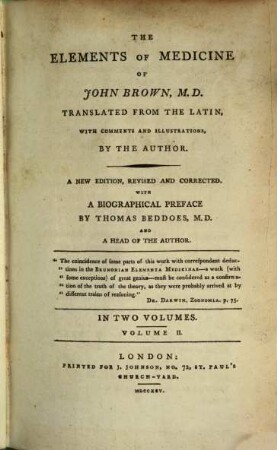 The Elements Of Medicine Of John Brown, M. D. : In Two Volumes. 2