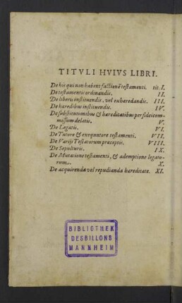 Tituli huius libri.