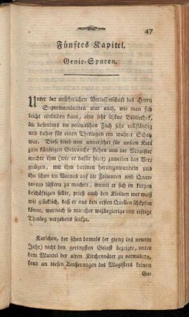 Fünftes Kapitel. Genie-Spuren.