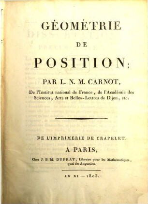 Géométrie De Position