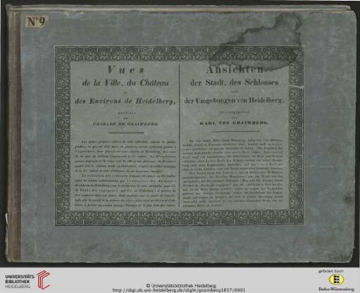 Ansichten der Stadt, des Schlosses und der Umgebungen von Heidelberg