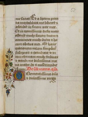 Oratio 'O clementissima' (unvollständig)