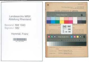Entnazifizierung Franz Hommel , geb. 29.01.1916 ()