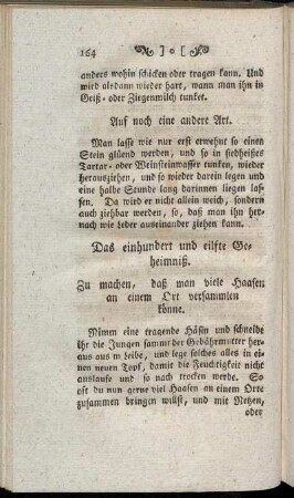 Das einhundert und eilfte Geheimniß. - Das einhundert und zwanzigste Geheimniß.