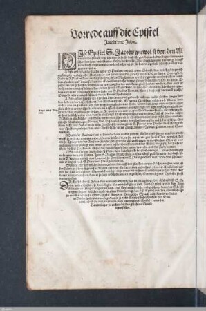 Vorrede auf Jakobus/Judas