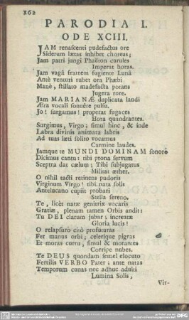 Parodia I. Ode XCIII.