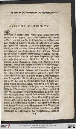 Hochansehnliche Anwesende!