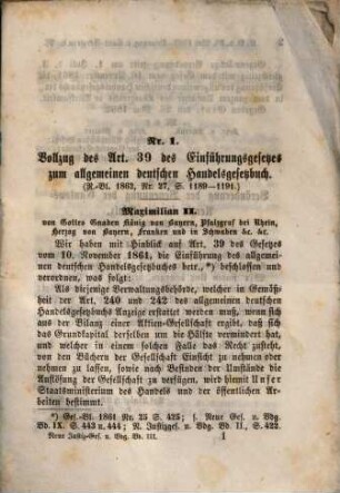 Neue Justiz-Gesetze und Verordnungen für das Königreich Bayern. 3,1