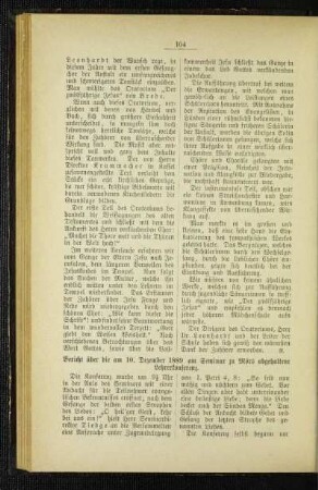 Bericht über die am 10. Dezember 1889 am Seminar zu Mörs abgehaltene Lehrerkonferenz