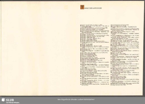 Table Des Affiches