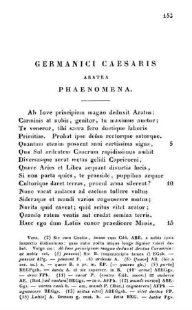Germanici Caesaris Aratea Phaenomena.