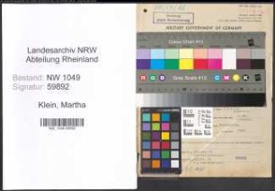 Entnazifizierung Martha Klein , geb. 17.07.1904 (Angestellte)