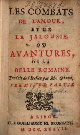 Les Combats de l'Amour ... : Partie 1