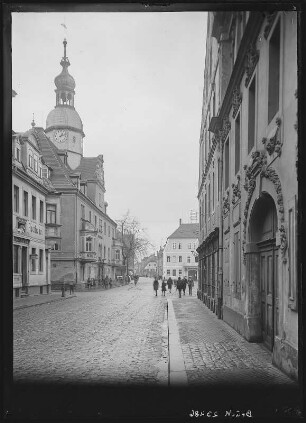Borna. Blick nach dem Rathaus