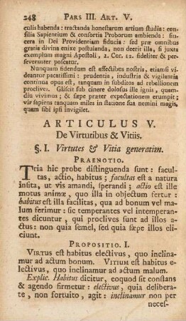 Articulus V. De Virtutibus & Vitiis