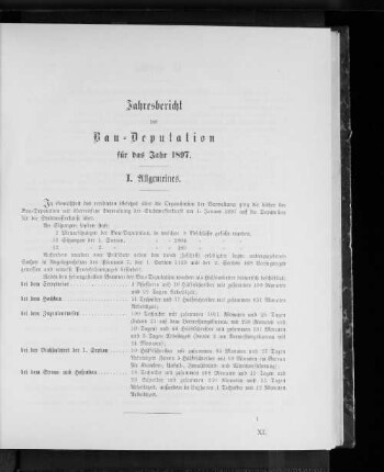 Jahresbericht der Bau-Deputation für das Jahr 1897.
