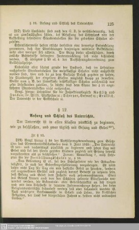 §. 12. Anfang und Schluß des Unterrichts